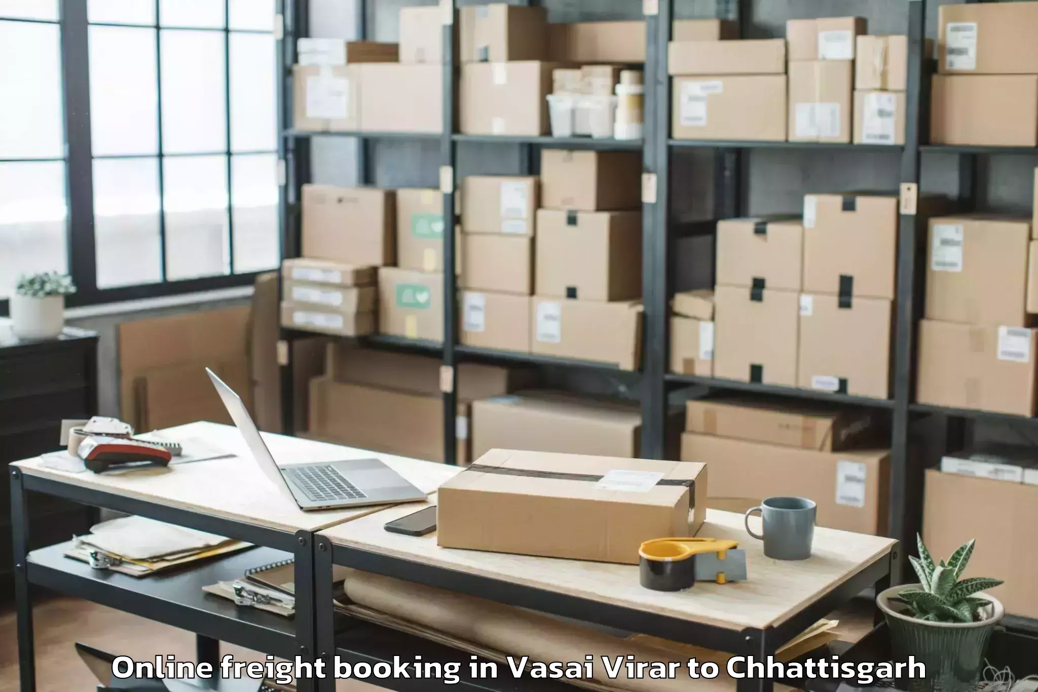 Top Vasai Virar to Dondiluhara Online Freight Booking Available